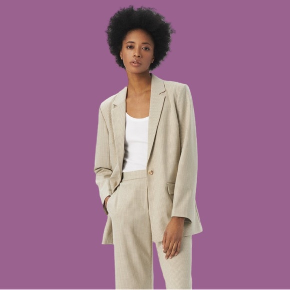 [L] MSCH COPENHAGEN Blazer checkered single breasted - Picture 2 of 12